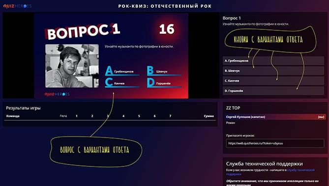 Выбор ответа из вариантов