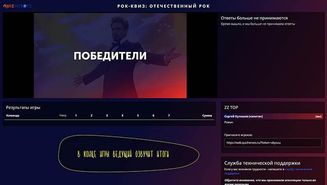 Победители игры